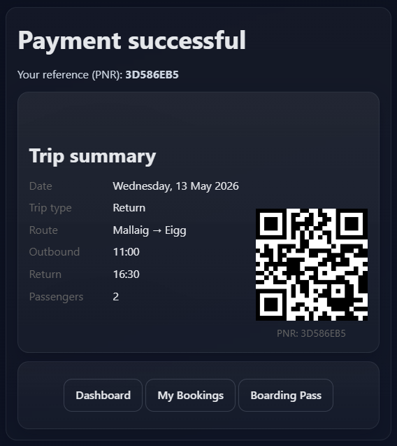 Illustration of a digital boarding pass